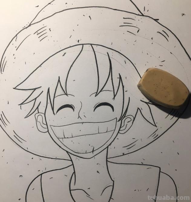 路飞的简笔画怎么画 海贼王人物绘画？