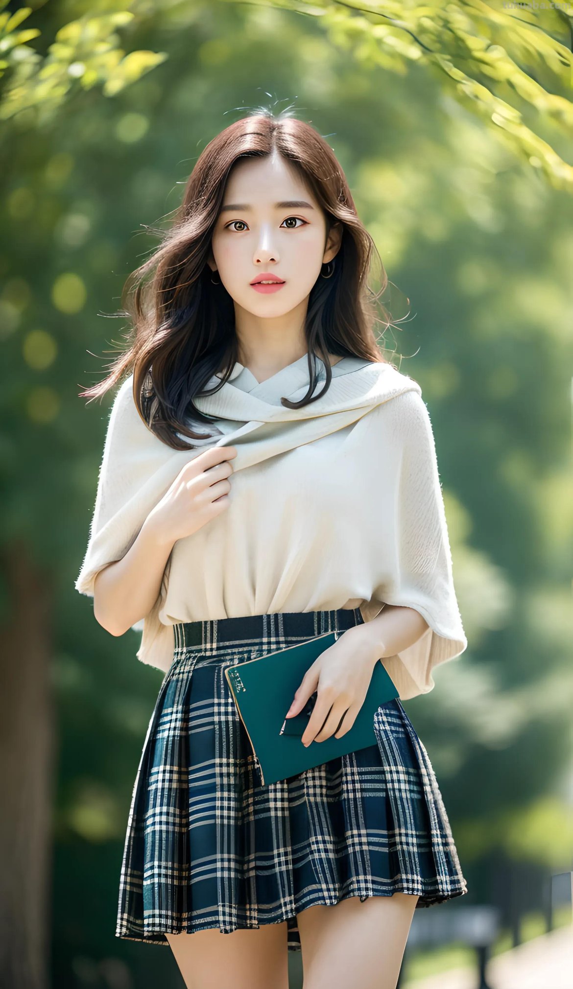 AI绘画之在校园女生的各种服装款式里，JK装在你心目中排第几？