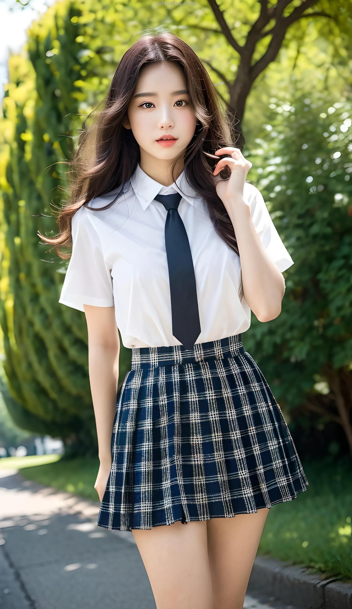 AI绘画之在校园女生的各种服装款式里，JK装在你心目中排第几？