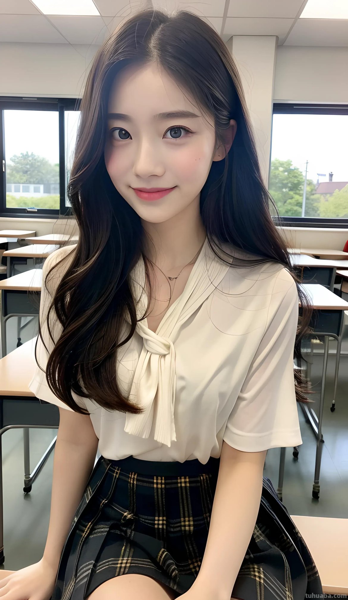 AI绘画之在校园女生的各种服装款式里，JK装在你心目中排第几？