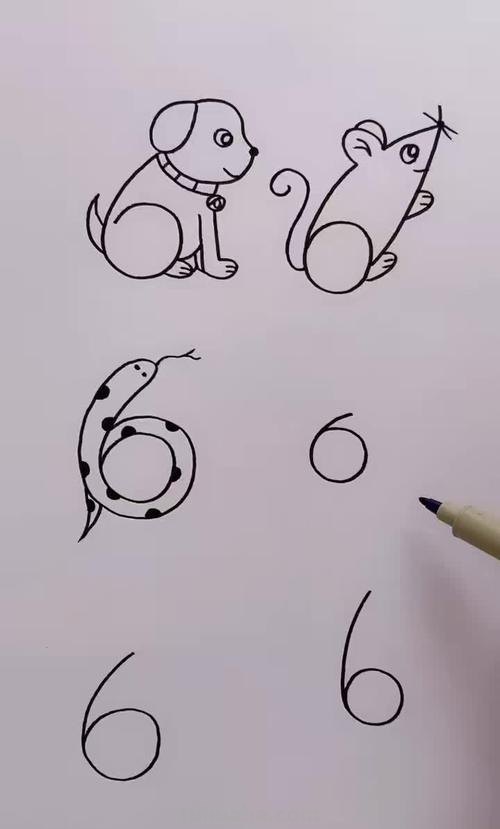 数字怎么画动物简笔画 怎样用简单的数字画小动物？