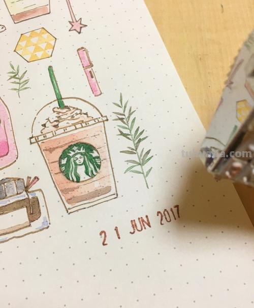 奶茶怎么画 彩铅颜色 怎么用横格本和12色水彩笔做奶茶手帐？