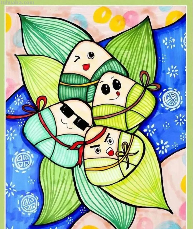 端午节手抄报+主题儿童画57张，收藏准备绘画不慌张！