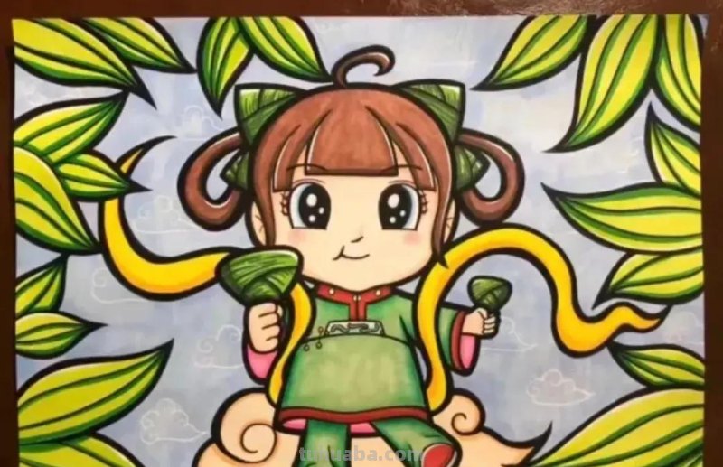 端午节手抄报+主题儿童画57张，收藏准备绘画不慌张！