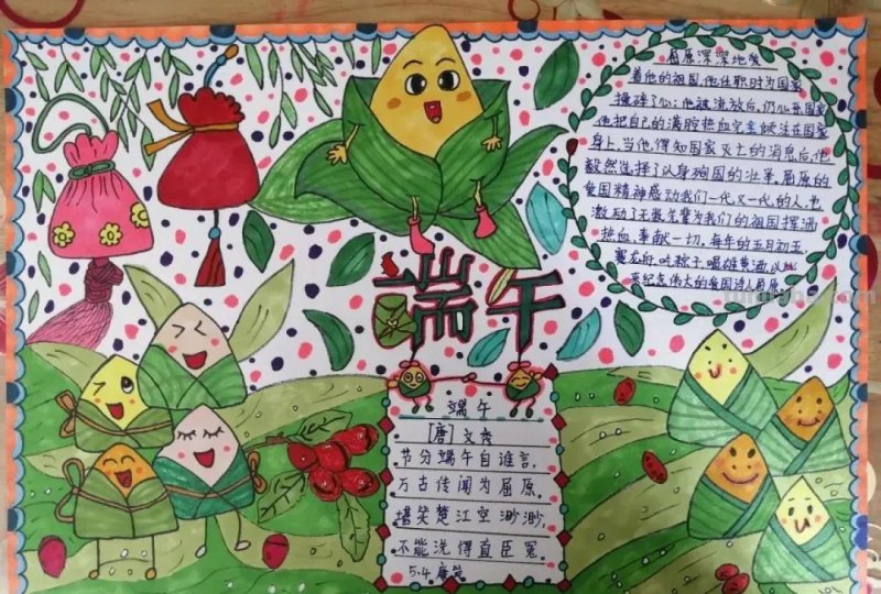 端午节手抄报+主题儿童画57张，收藏准备绘画不慌张！