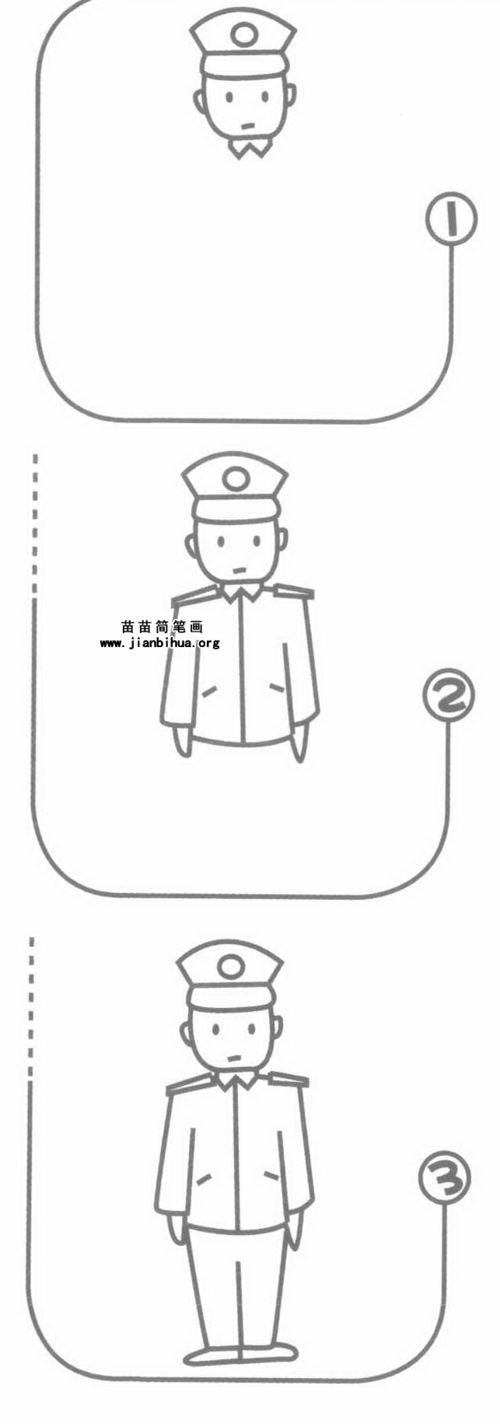 小警察怎么画简笔画 简笔画警察怎么画？