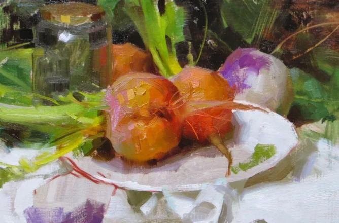 写生的乐趣 - 美国画家丹尼尔·基斯油画花卉静物写生作品