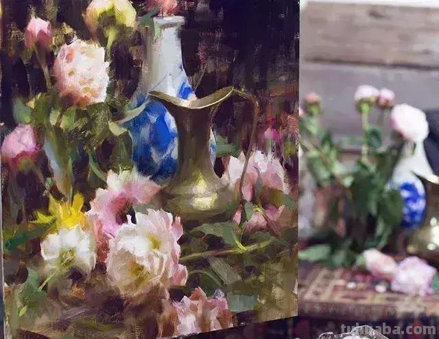写生的乐趣 - 美国画家丹尼尔·基斯油画花卉静物写生作品
