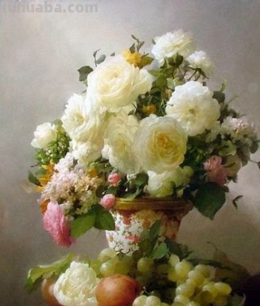 静物花卉油画 乌克兰Sevryukov dmitry作品欣赏