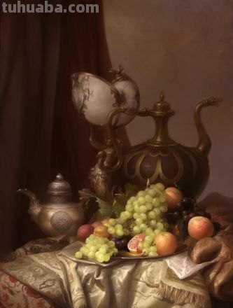 静物花卉油画 乌克兰Sevryukov dmitry作品欣赏