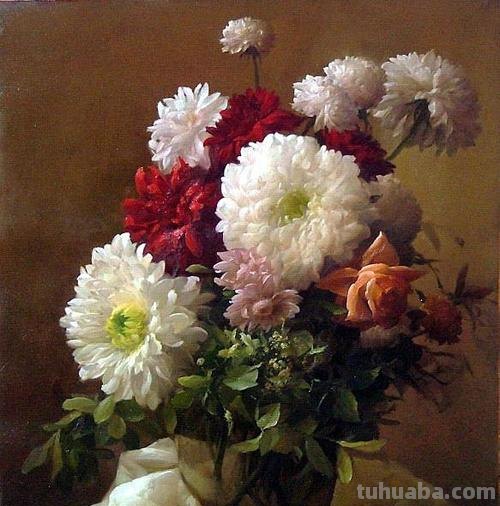 静物花卉油画 乌克兰Sevryukov dmitry作品欣赏