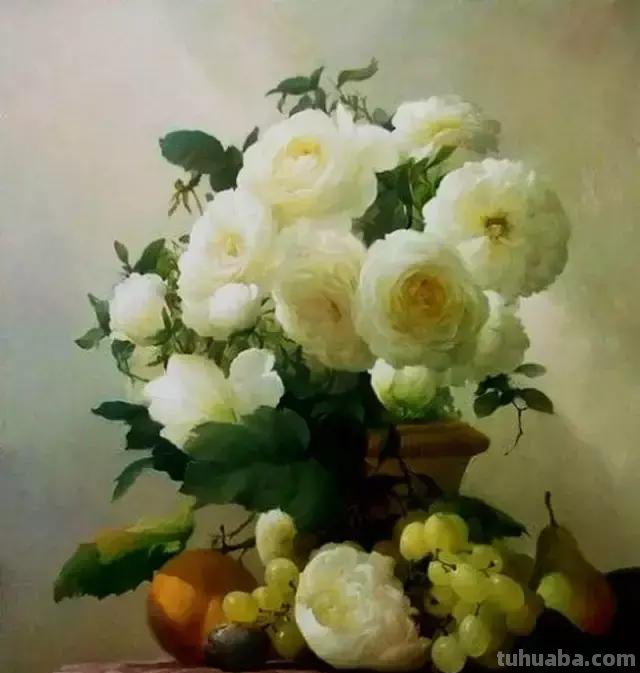 静物花卉油画 乌克兰Sevryukov dmitry作品欣赏