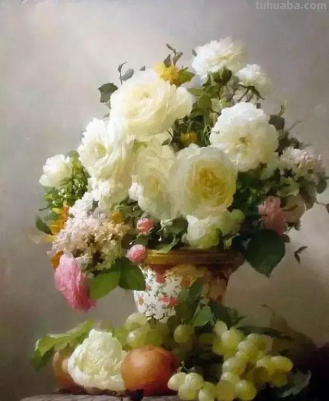静物花卉油画 乌克兰Sevryukov dmitry作品欣赏