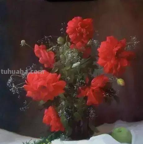 静物花卉油画 乌克兰Sevryukov dmitry作品欣赏