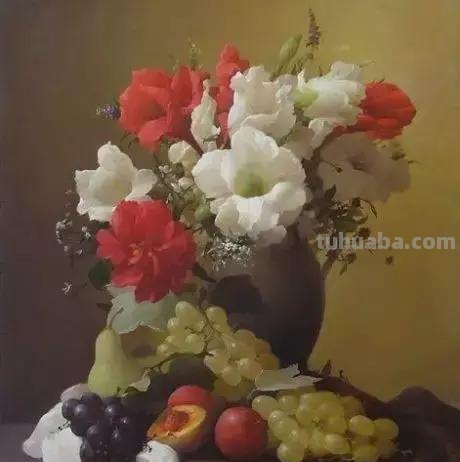 静物花卉油画 乌克兰Sevryukov dmitry作品欣赏