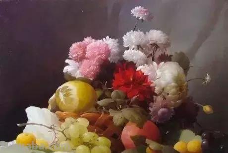 静物花卉油画 乌克兰Sevryukov dmitry作品欣赏