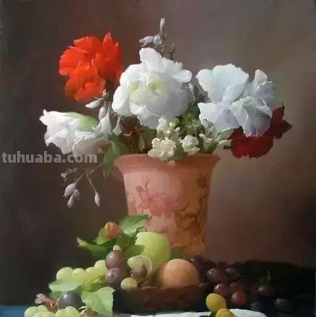 静物花卉油画 乌克兰Sevryukov dmitry作品欣赏