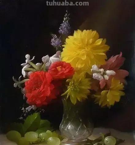 静物花卉油画 乌克兰Sevryukov dmitry作品欣赏