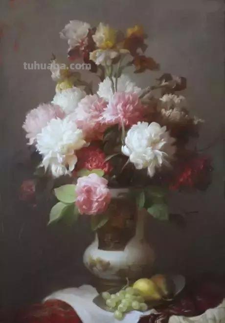 静物花卉油画 乌克兰Sevryukov dmitry作品欣赏