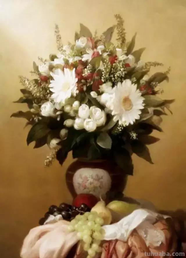 静物花卉油画 乌克兰Sevryukov dmitry作品欣赏