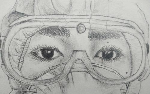 战“疫”有我|一组素描作品,致敬最可爱的人