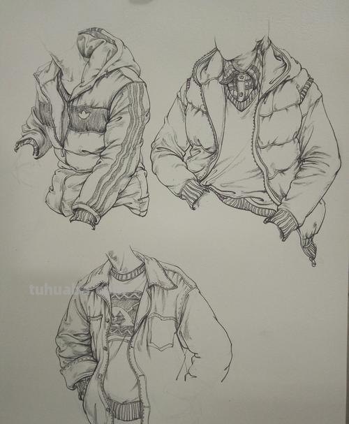 条纹衣服速写 速写怎么背衣纹？