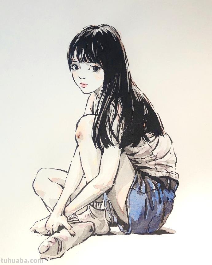 灵动的线条、淡彩的笔墨，绘画速写人物的生动｜CHICHi速写作品