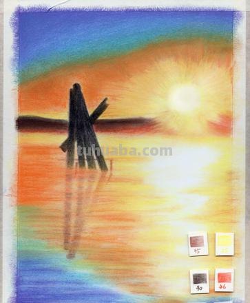 阳光怎么用彩铅画 彩铅画太阳如何上色？