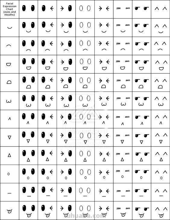 1000个简笔画手绘小表情，手帐控必备~