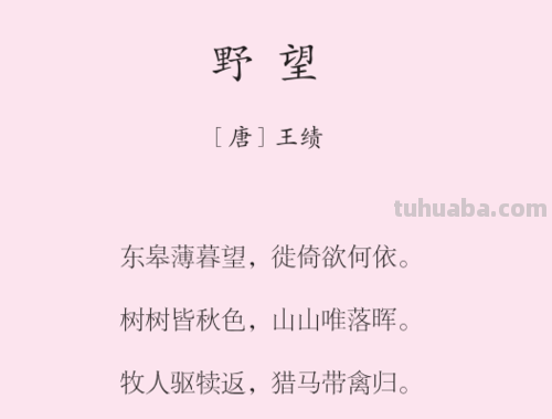 野望这首诗的主旨是什么 野望这首诗的主旨是什么请简要概括出来