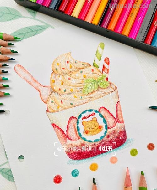 冰淇淋怎么画彩铅教程 画冰淇淋简单又可爱？