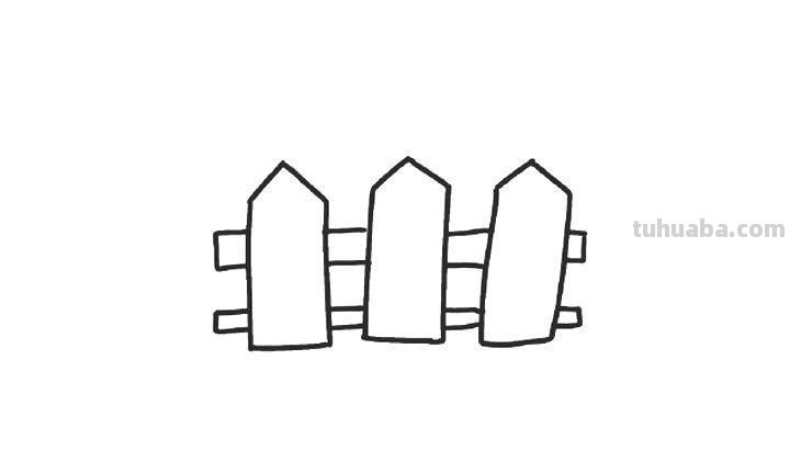 栅栏怎么画图片简笔画 晴朗的简笔图画？
