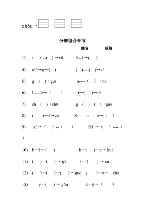 分解音节怎么分解 ju分解音节怎么分解