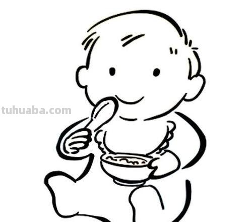 小娃娃怎么画简笔画 吃饭的小宝宝简笔画怎么画，吃饭小孩简笔画画法？