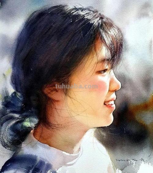 韩国画家朴林圭人物肖像水彩画作品集
