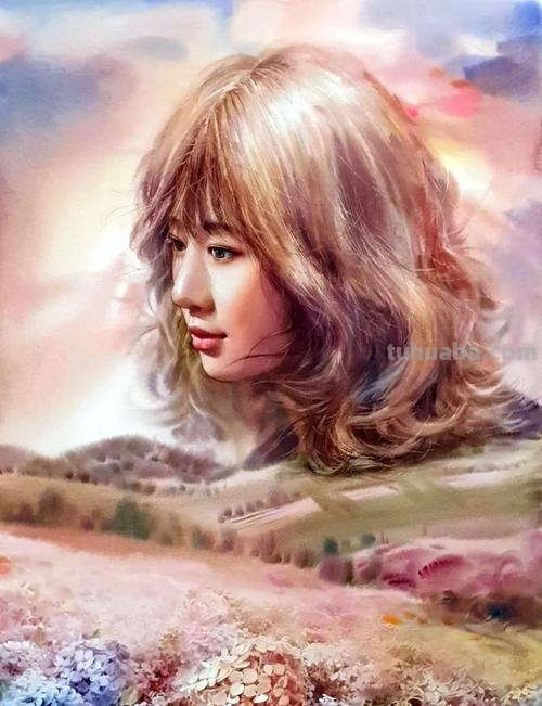 韩国画家朴林圭人物肖像水彩画作品集