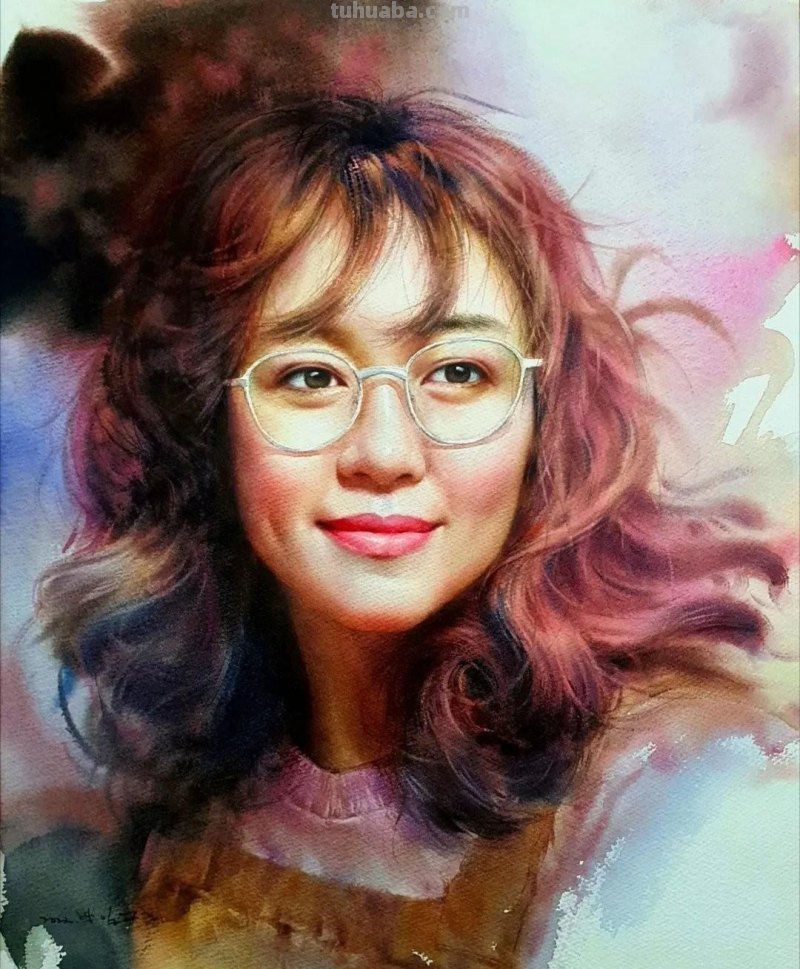 韩国画家朴林圭人物肖像水彩画作品集