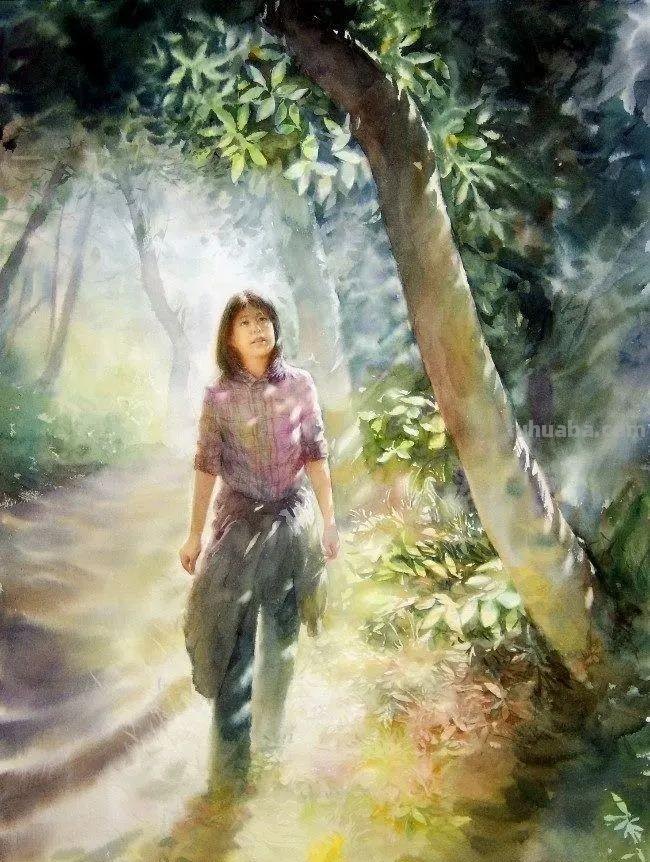 韩国画家朴林圭人物肖像水彩画作品集