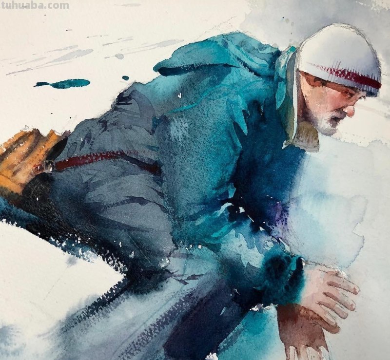 水彩人物小景分享｜美国平面插画师、水彩画家带来一组人物水彩画