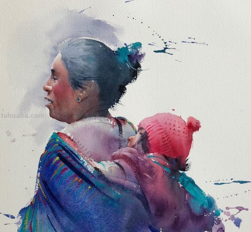 水彩人物小景分享｜美国平面插画师、水彩画家带来一组人物水彩画
