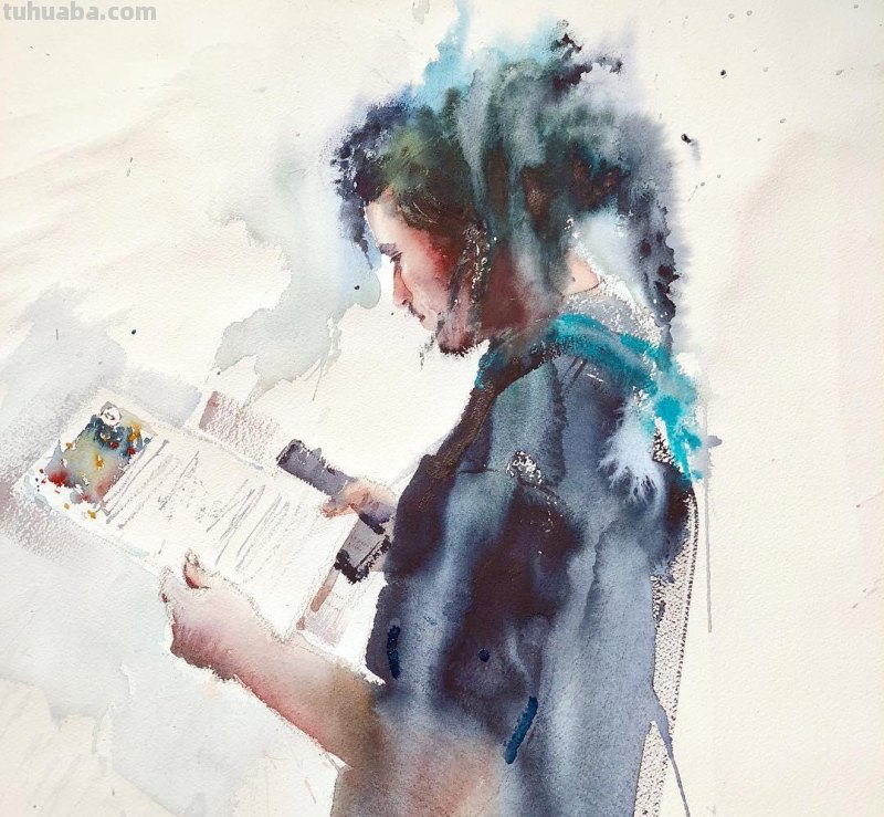 水彩人物小景分享｜美国平面插画师、水彩画家带来一组人物水彩画