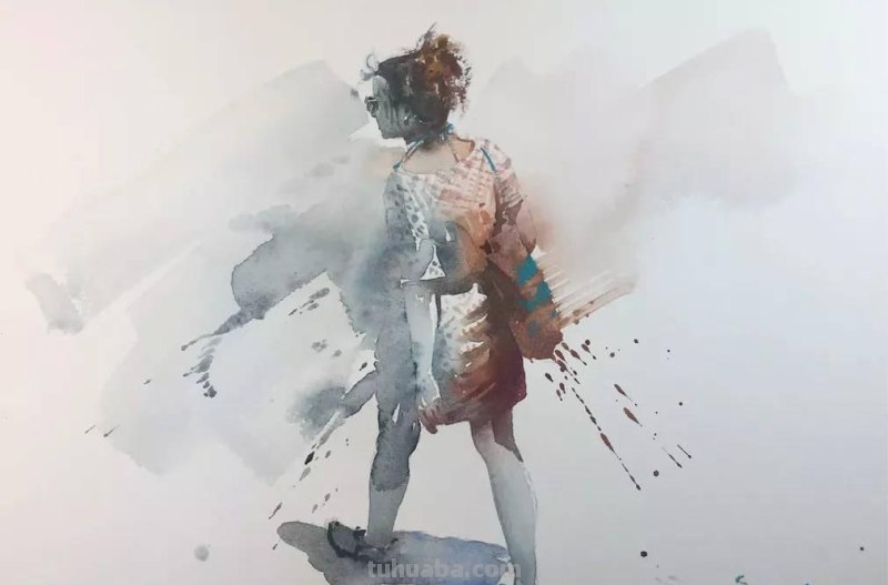 水彩人物小景分享｜美国平面插画师、水彩画家带来一组人物水彩画