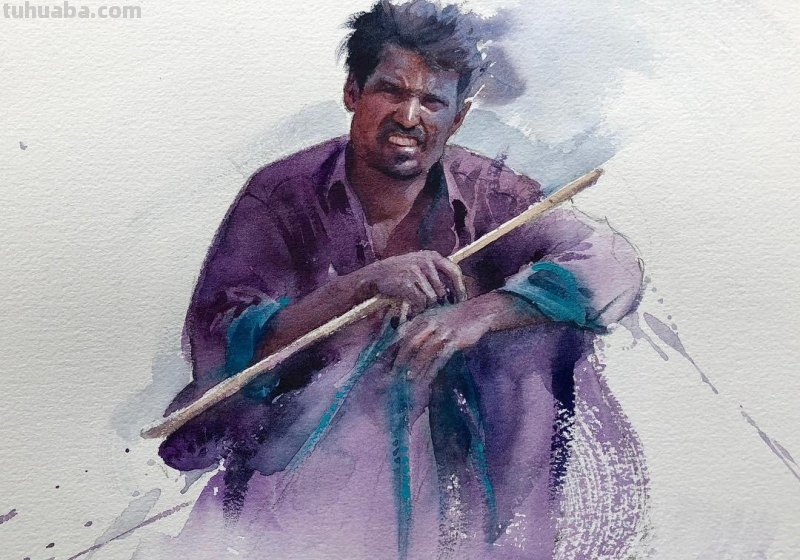 水彩人物小景分享｜美国平面插画师、水彩画家带来一组人物水彩画