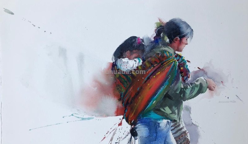 水彩人物小景分享｜美国平面插画师、水彩画家带来一组人物水彩画
