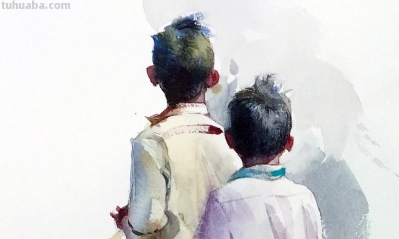 水彩人物小景分享｜美国平面插画师、水彩画家带来一组人物水彩画