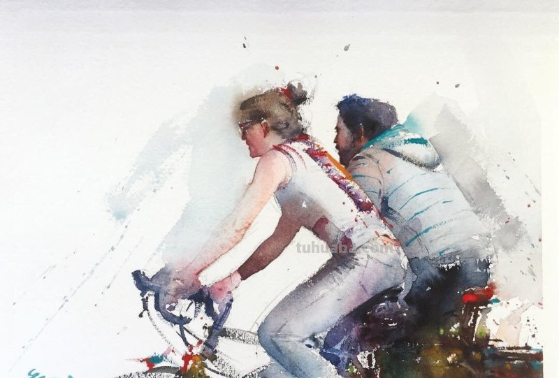 水彩人物小景分享｜美国平面插画师、水彩画家带来一组人物水彩画