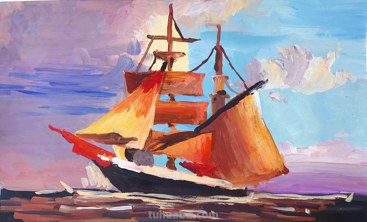 用色彩帆船风景画水粉画，创造属于你的海洋世界 