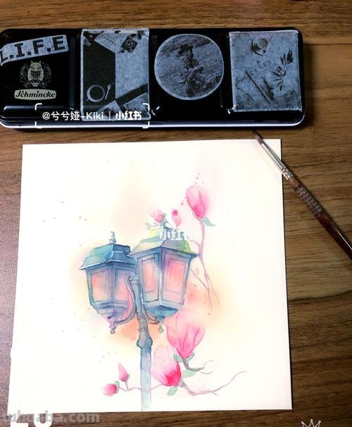 路灯怎么画用彩铅 单色系彩铅漫画简单？