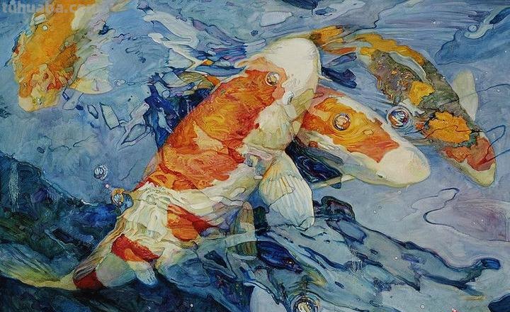 鲤鱼色彩及鲤鱼色彩画图片:探讨这种充满活力的颜色