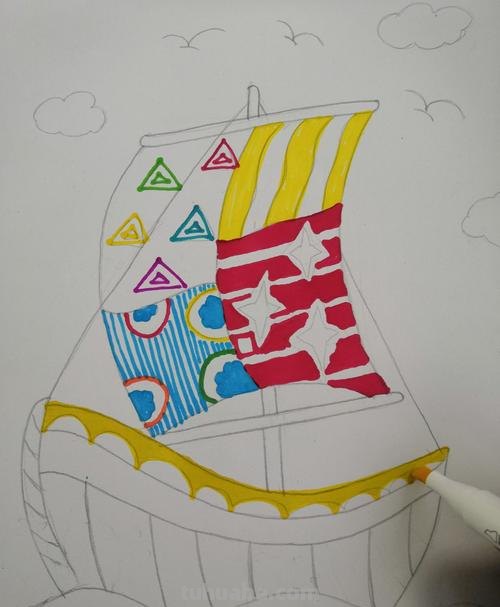 帆船色彩及帆船色彩画：探究帆船在画面中的色彩运用 